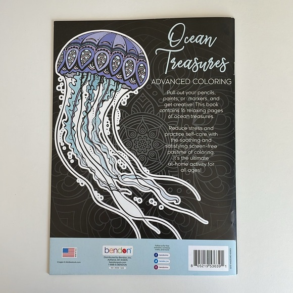 Bendon Ocean Treasures Advanced Coloring Book - Picture 2 of 7